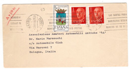 Q274    Spain 1963 Cover Air Mail Madrid To Bologna Italy - 1961-70 Briefe U. Dokumente