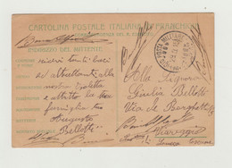 CARTOLINA POSTALE IN FRANCHIGIA UFFICIO POSTA MILITARE DEL 1915 VERSO VIAREGGIO WW1 - Franquicia