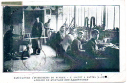 MANTES  MANUFACTURE D'INSTRUMENTS DE MUSIQUE  H DOLNET  ATELIER DE MONTAGE DES SAXOPHONES    "" CARTE EN L'ETAT  "" - Mantes La Ville