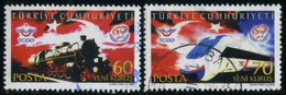 Türkiye 2006 Mi 3550-3551 Turkish Railways | Steam Locomotive & Electric Railcar - Used Stamps