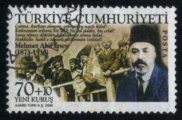 Türkiye 2006 Mi 3554 Mehmet Akif Ersoy (1873-1936), Writer Of National Anthem, Literature - Oblitérés