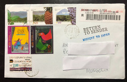 PORTUGAL, Registered Circulated Cover To Mongolia, Via Japan, « Return To Sender », 2021 - Storia Postale