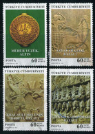 Türkiye 2007 Mi 3564-3567 Hittities, Archaeology | Historic Sites, Ruins, Gold Signet Ring, Chariots, Stone Carving - Used Stamps