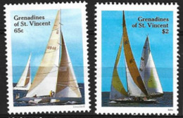 Grenada  St Vincent 1988  SG 548-9  Yachts   Mounted Mint - Grenade (1974-...)