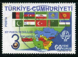 Turkey 2007 Mi 3568 Flags And Map Of The ECO Members, Emblem - Used Stamps