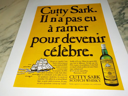 PUBLICITE SCOTCH WHISKY CUTTY SARK  1988 - Alcools