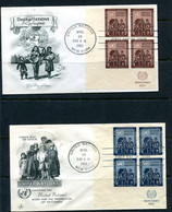USA 1953 UN 8 FDC Covers Stamps In Blocks Of 4  12663 - Brieven En Documenten