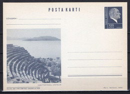 1974 TURKEY KAS THEATRE RUINS (ANTALYA) POSTCARD - Enteros Postales