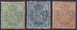 1878-197 CUBA SPAIN ESPAÑA 1878 COMPLETE SET TELEGRAPH TELEGRAFOS UNUSED NO GUM. - Telégrafo