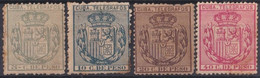 1896-280 CUBA SPAIN ESPAÑA 1896 COMPLETE SET TELEGRAPH TELEGRAFOS UNUSED NO GUM. - Telegraphenmarken