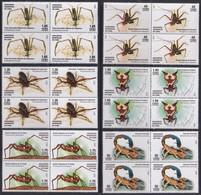 2021.1 CUBA MNH 2021 ARACNIDOS ENDEMICOS ARAÑAS SPIDER INSECTS. BLOCK 4. - Unused Stamps