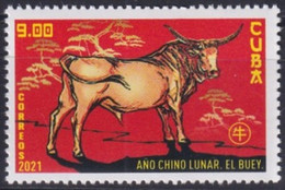 2021.8 CUBA MNH 2021 CHINA MOON YEAR OF OX BULL BUEY. - Nuovi