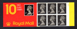 GRANDE-BRETAGNE 1989 - Carnet Yvert C1401 - SG HD2 - NEUF** MNH - Barcode Booklet With 10 NVI 1st Class Stamps - Carnets