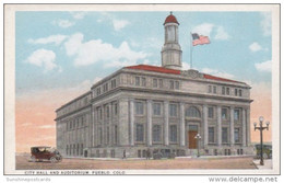 Colorado Pueblo City Hall And Auditorium Curteich - Pueblo