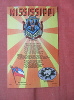State Seal Confederate Flag & Flower.  Mississippi >  Ref 5538 - Jackson