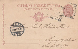 Italy - 1897 (1879) - King Humbert I - Carte Postale Postal Stationery - Otros & Sin Clasificación