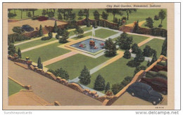 Indiana Hammond City Hall Garden 1952 Curteich - Hammond