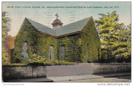 Virginia Norfolk Old St Paul's Church Showing Historic Cannonball Fired By Lord Dunmore 1 January 1776 - Norfolk