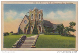 Massachusetts Cape Cod Hyannisport St Andrews-by-the-Sea Church Curteich - Cape Cod