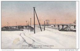 Illinois Peoria South Adams Street Viaduct Winter Scene - Peoria