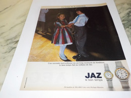 ANCIENNE PUBLICITE LE TEMPS DE LA SEDUCTION  JAZ 1983 - Réveils