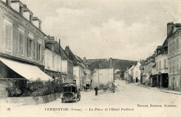 10991 Cpa 89 Vermenton - La Place Et L' Hôtel Paillard - Vermenton