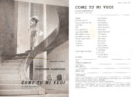 TEATRO ELISEO ROMA RARO LIBRETTO TEATRALE - COME TU MI VUOI - 1966 ALBERTAZZI - Théâtre & Déguisements