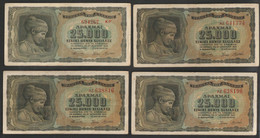 4 Billets - Grèce 25000 Drachmai - - Greece