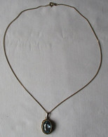 Hochwertiger 333er Gold Kette Mit Blauem Edelstein Fischlandschmuck (134788) - Necklaces/Chains