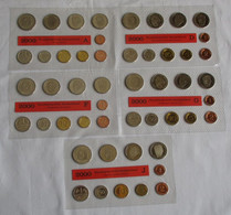 BRD KMS Kursmünzensatz 2000 Komplett A D F G J Stempelglanz (109569) - Münz- Und Jahressets