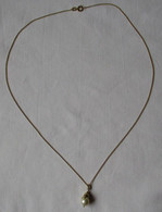 Charmante Kette Aus 585er Gold Mit Elegantem Perlen Anhänger (109172) - Necklaces/Chains