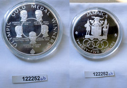 25 Dollar Silber Münze Jamaica Olympische Spiele 1980 OVP (122252) - Trinidad Y Tobago