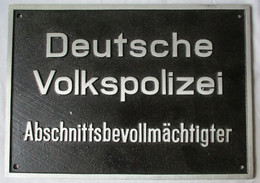 DDR Volkspolizei Polizei Schild Abschnittsbevollmächtigter Original VP (113661) - DDR