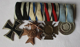 4er Ordensspange Bayern EK 2.Klasse Militärverdienstkreuz 1. Weltkrieg (116713) - Deutsches Reich