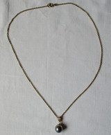 Hübsche Kette 585er Gold Mit Anhänger 585er Gold Und Perle (110034) - Halsketten