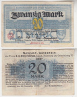 20 Mark Notgeld Notgeldhandlung Willy Petersen Hamburg Grindelberg 70 ! (116154) - Non Classés