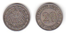 20 Pfennig Nickel Münze Deutsches Reich 1890 A Jäger 14 (114922) - 20 Pfennig