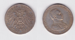 5 Mark Silbermünze Preussen Wilhelm II In Uniform 1914 A Jäger 114 Vz (148225) - 2, 3 & 5 Mark Zilver