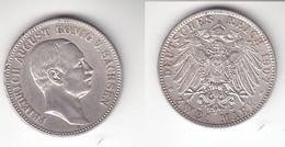 2 Mark Silber Münze Sachsen König Friedrich August 1907 E (114559) - 2, 3 & 5 Mark Silver