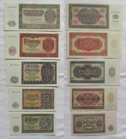 Satz DDR Mit 5 Banknoten 5 Bis 100 Mark 1955 KASSENFRISCH ! (141712) - Other & Unclassified