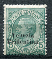 Z3162 ITALIA TERRE REDENTE Trentino-Alto Adige 1918, 5 C., MNH**, Sassone 21, Valore Catalogo € 75, Ottime Condizioni - Trentino