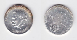 DDR Gedenk Münze 10 Mark Albert Schweitzer 1975 Motivprobe Glatter Rand (128815) - 5 Marcos