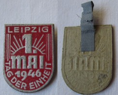 DDR Papp Abzeichen Medaille 1. Mai 1946 Tag Der Einheit Leipzig (128543) - RDT