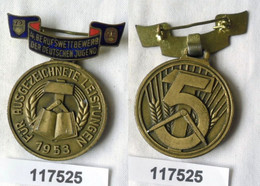 DDR Medaille Des 4.Berufswettbewerbs 1953 Gold (117525) - República Democrática