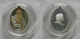 5 Dollar Silbermünze Cook Inseln 2011 Agnus Dei + Swarovskisteine (154219) - Sonstige & Ohne Zuordnung