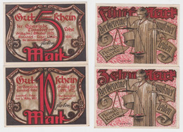 5 & 10 Mark Banknoten Notgeld Gemeinde Tonndorf Lohe 1.3.1921 (120269) - Unclassified