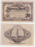 20 Mark Banknote Aushilfsschein Stadt Hamburg 10.10.1918 (115887) - Ohne Zuordnung