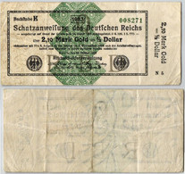 2,10 Goldmark Banknote Schatzanweisung Des Deutschen Reich 26.10.1923 (108053) - Zonder Classificatie