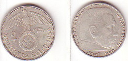 2 Mark Silber Münze 3. Reich Hindenburg 1936 J Jäger 366 (MU1389) - 2, 3 & 5 Mark Argento