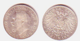 2 Mark Silber Münze Bayern König Ludwig III 1914 (MU0272) - 2, 3 & 5 Mark Zilver